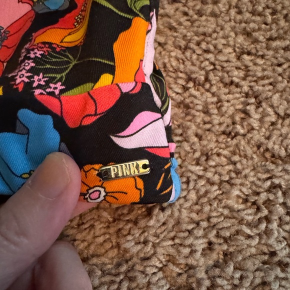 PINK Victoria's Secret Floral Bikini Set - Black and Multicolor XL - Picture 3 of 5